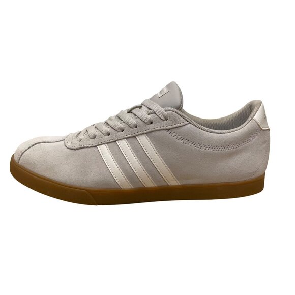 Adidas Women’s White Suede Gum Sole Lace-Up Ortholite Courtset Sneakers Size 11 - Picture 4 of 8